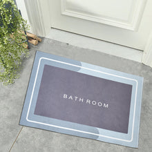 Multi-color water absorbent bath mat for kitchens.