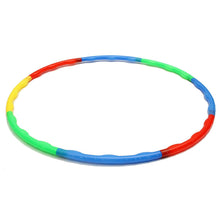 Multiple views of hula hoop for fitness with adjustable diameter