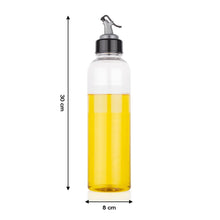 Clear oil dispenser with lid and drip-free spout, 1 liter capacity