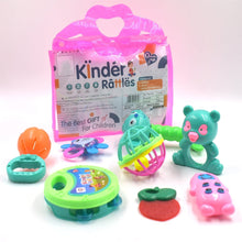 Collection of colorful and engaging baby rattles for sensory stimulation and fun.