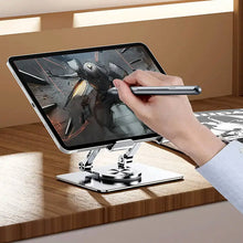 Aluminum Alloy 360°Rotating Bracket, Adjustable Laptop Stand, Portable Foldable Ergonomic Laptop Support