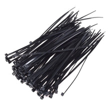 Heavy-duty nylon zip ties, 4 inches, black, pack of 100