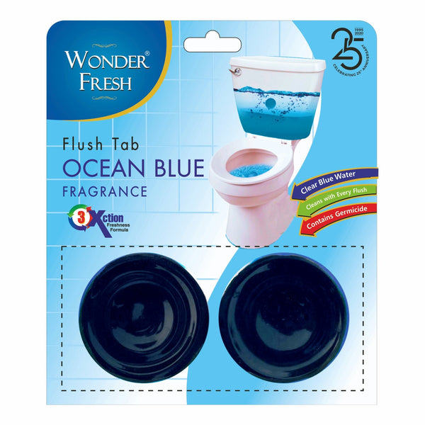 Ocean blue toilet cleaner flush tab, 100 grams