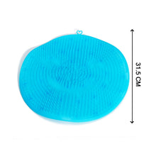 Durable foot scrubber mat with acupressure points for improved circulation.