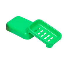 Soap holder with a secure lid, ideal for maintaining soap freshness.