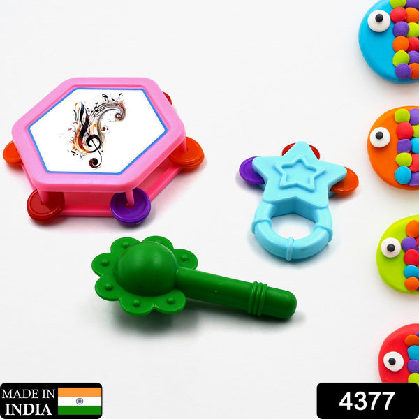 Khanjari musical instrument toy with vibrant colors.